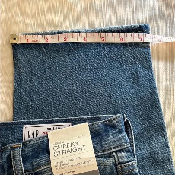 New GAP High Rise Cheeky Straight Size 30 Long medium blue - Picture 7 of 12